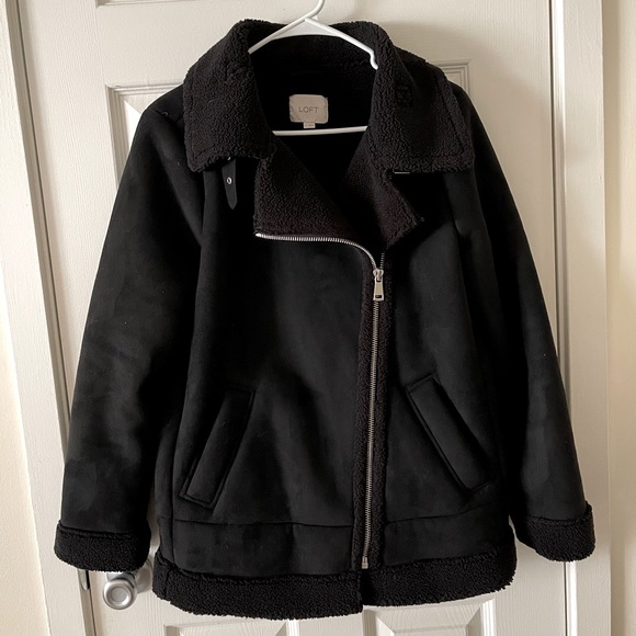 LOFT Jackets & Blazers - 🆕 LOFT Faux Suede Aviator Jacket